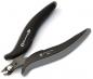 Preview: The image shows a pair of pliers with long, curved handles. The handles are black and gray, while the cutting edge at the end is pointed and metallic. The pliers appear ergonomic.