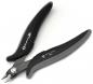 Preview: The image shows a wire cutter with ergonomic, black handles. The pliers have pointed, sharp blades that meet in the middle. It is designed for precise cutting.