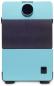 Preview: The image shows a blue device that looks like a refrigerator. It has a dark area in the middle and a round outlet at the top. There is a socket at the bottom.