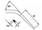 Preview: The image shows a technical drawing of a curved pipe. It has a 45° angle and a length of 16 units. Measurements of 0.5 and 1 unit are indicated.