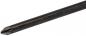 Preview: The image shows a black screwdriver with a flat, spiral-shaped end. The handle is missing; it is long and straight, suitable for turning screws.