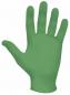 Preview: The image shows a green, single-glove-shaped rubber hand. The fingers are extended and visible, and the palm is also clearly distinguishable.