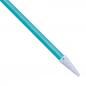 Preview: The image shows a long, blue, slender pen with a sharp, white tip. The pen has a smooth surface and the head is slightly rounded.