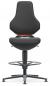 Preview: The chair has a high, ergonomically shaped backrest and a round seat. It stands on a swivel foot with a stable base, consisting of several legs.