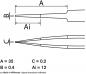 Preview: The image displays a technical drawing with dimensions for a tool. Various lengths are specified: A=35 mm, B=0.4 mm, C=0.2 mm, Ai=12 mm. There are clear lines and shapes.