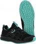 Preview: The image shows a sporty shoe in black with mint green accents. The sole features a grippy pattern. A special lacing system is visible in the center. The shoe appears lightweight and dynamic.