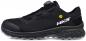 Preview: The shoe is a lightweight, black athletic shoe with a modern, breathable upper. It has a non-slip sole and is closed with a quick lacing system.