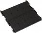 Preview: The image displays a black, rectangular plate with many long, thin grooves. It features small attachments at the edges and appears sturdy and textured.