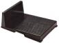 Preview: The image shows a black, rectangular object with a slanted back wall. The surface is ridged, giving it texture. It is often used as a stand or holder.