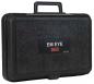 Preview: The image shows a black, sturdy suitcase with a textured surface. It has an ergonomic handle and a viewing window with the text "EM EYE" and "SCS".