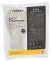 Preview: The image shows a transparent packaging with TEGERA brand nitrile gloves. It has information about the product, including size, quantity (100 pieces), and usage, printed on it.