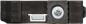 Preview: The image shows a black, rectangular plastic component. On one side, there is a round metal piece with a screw. Next to it is a small, rectangular cutout.