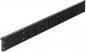 Preview: The image shows a long, black plastic strip with many narrow grooves. These grooves are evenly arranged and give the strip a striped appearance. The strip could be part of a technical device or accessory.
