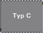 Preview: Das Bild zeigt eine graue rechteckige Fläche mit dem Text "Typ C" in großer, weißer Schrift in der Mitte. Die Kanten sind leicht strukturiert.