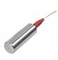 Preview: The image shows a cylindrical metal object with a smooth, shiny surface. At the top is a small, round area, and a red cable leads out.