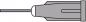 Preview: The image shows a gray syringe with a long, thin needle. The syringe has a wide front end and a narrow, straight needle attachment. It is depicted in a simplified manner.