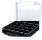 Preview: The image shows a black box with 16 equally sized compartments arranged in a rectangular pattern. The box has a lid and a handle for carrying.