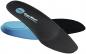 Preview: The image displays multiple shoe soles in various colors and shapes. A black, elongated sole is at the top, followed by a light blue one and another, simply designed. They are soft and flexible.