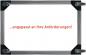 Preview: The image displays an empty frame with corners made of black plastic and a gray metal frame. In the center, it reads in red text "?...tailored to your requirements!?".