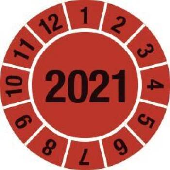 Prüfplakette rund Jahr 2021