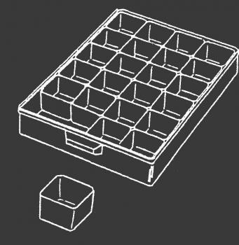 Einsatz, leitfähig, schwarz 59x53x31 mm, für Schubfach Größe 2.1