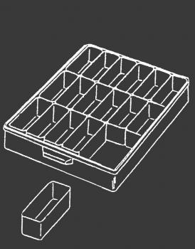 Einsatz, leitfähig, schwarz 106x38x34 mm, für Schubfach Größe 2.1
