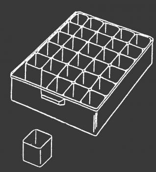 Einsatz, leitfähig, schwarz 53x47x52 mm, für Schubfach Größe 3.0