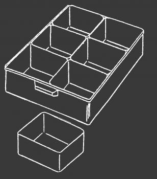 Einsatz, leitfähig, schwarz 121x109x52 mm, für Schubfach Größe 3.0