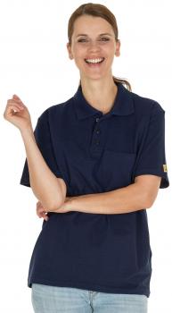 Poloshirt Uni, Kurzarm, dunkelblau ESD