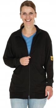 Sweatjacke schwarz, XS-3XL ESD
