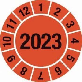 Prüfplakette rund Jahr 2023