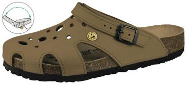 Damen-Clog AIR DPV-komfort mit Blattlochung ESD khaki