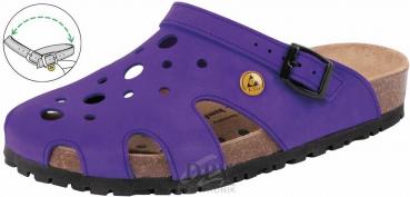 Damen-Clog AIR DPV-komfort mit Blattlochung ESD lila