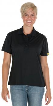 Damen-Poloshirt Kurzarm Coolmax® ALL SEASON schwarz ESD