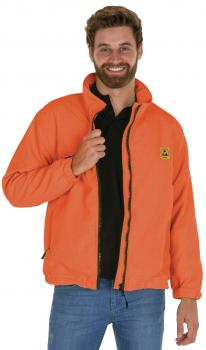 Softshelljacke in Signalfarbe orange