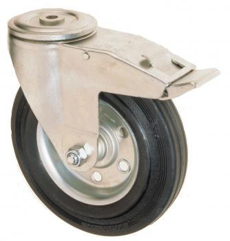 ESD-Lenkrollen mit Rückenloch - Doppelstopp (DS) 500, Tragkraft 100 kg