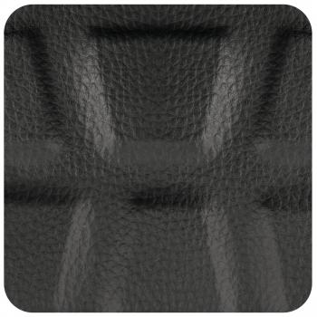 The image displays a smooth, black surface with a geometric pattern of raised, rectangular shapes. The texture appears slightly structured and reflects light.