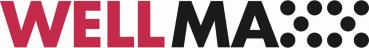The image displays the word "WELLMA" in large letters. "WELL" is red, "MA" is black. To the right, there are six small black dots arranged in two rows.