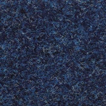 The image displays a surface of irregular, fine, blue and dark threads. The texture appears soft and felt-like, with various shades of blue blending harmoniously into each other.