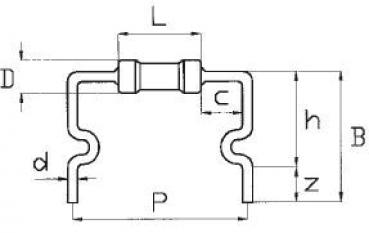 The image displays a technical drawing of a profile with various dimensions. It has a U-shape, two upright sides, and a central connection. Dimensions are noted beside the lines.