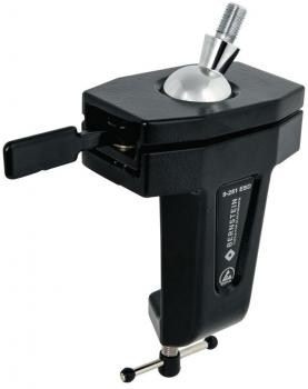 The image shows a black tool holder with a rounded top and a lever on the side. Below there is an adjustable screw for mounting, ideal for precise applications.