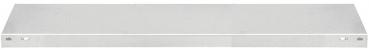 The image shows a flat, rectangular shelf or tabletop in a light color. It has a smooth surface and is simply designed, without any decoration.