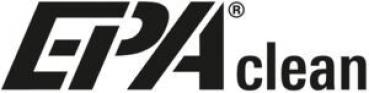 The image displays the logo of "EPA clean". It features large, black letters: "EPA" and below it the word "clean", also in black, in a clear, modern font.