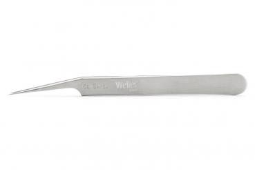 The image shows a sleek, silver tool, similar to a scalpel. It has a long, pointed blade edge and an ergonomically shaped handle. The inscription "Weller" is engraved.