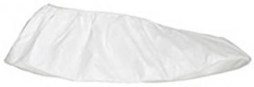 The image shows a white, curved fabric bag that is open on one side and elasticated on the other. It has a light, airy structure.