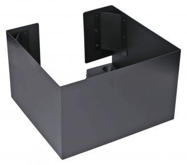 The image shows a black, square metal frame with open sides and a sturdy construction. It has rounded corners and is suitable for versatile applications.