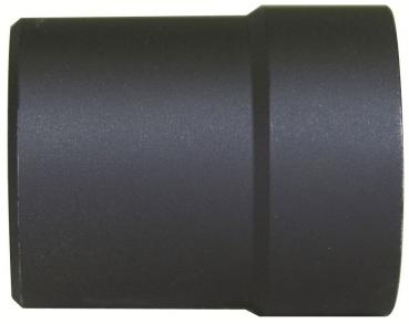 The image displays a cylindrical, black metal object. It has a smooth surface with a central, recessed groove. The ends are flat and the diameter is consistent.