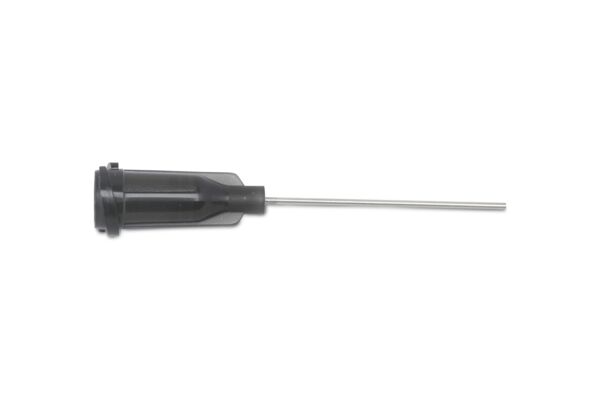 Das Bild zeigt ein Werkzeug mit einem schwarzen, ergonomischen Griff und einem langen, dünnen Metallstift. Es ist schlank und hat eine einfache, funktionale Form.