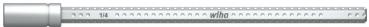 The image shows a tape measure or a caliper in silver color. It is long and has marked numbers for different lengths, probably in millimeters or centimeters.
