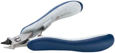 This is a nail clipper with ergonomically shaped, blue handles. The cutting blades are precise and sharp, ensuring safe nail trimming.